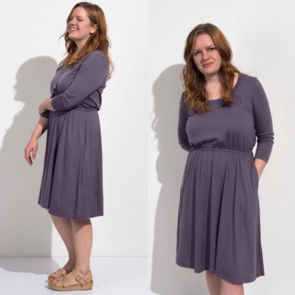 Wool& Dresses & Skirts - WOOL& - Fiona Fit and Flare Merino Wool Long-Sleeved Dress